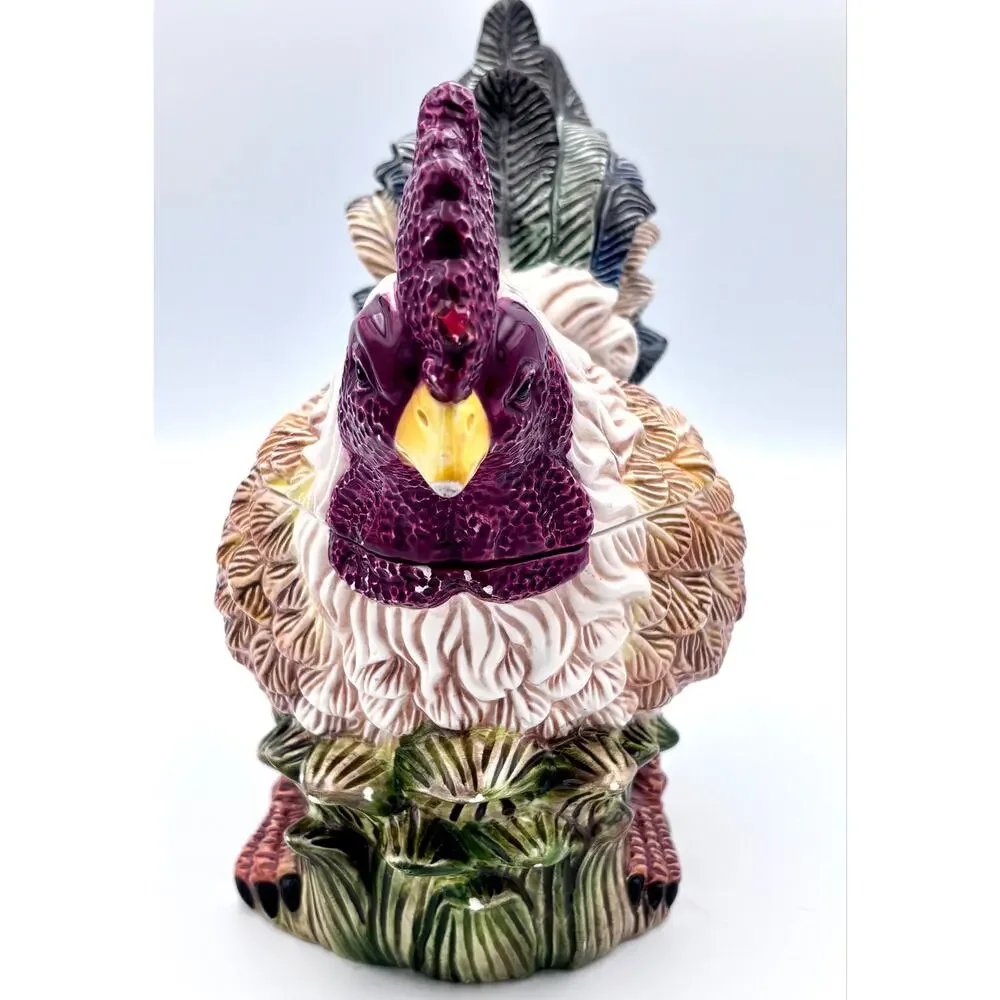 Rooster Cookie Jar Jay Import Ceramic Farmhouse Country Cottage Kitchen  Decor